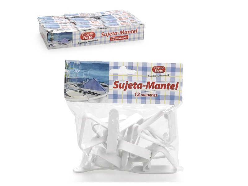 Spona na ubrus 12ks UH bílá