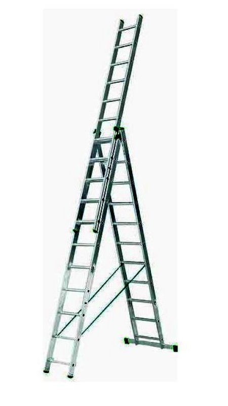 Trojdílný Žebřík EUROSTYL hliníkový 3x