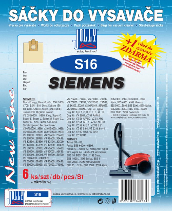 Sáčky Siemens/Bosch S16 - 6ks