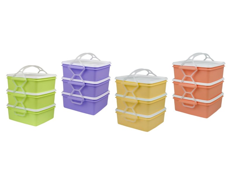 Jídlonosič čtvercový 3x1,2L