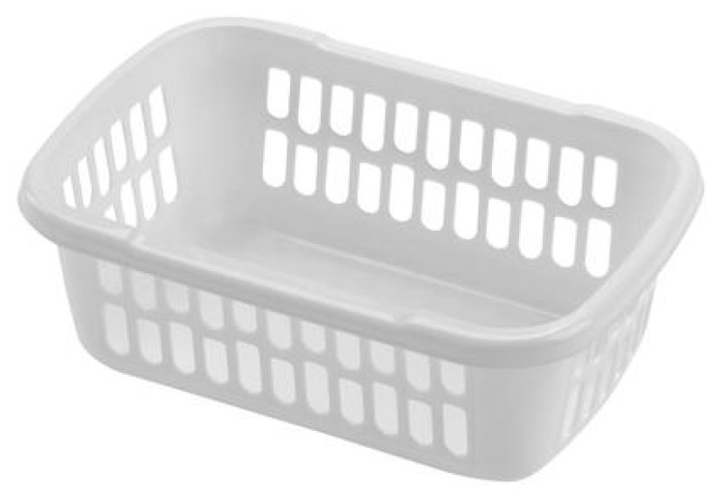 Košíček plast 22x16cm bílý