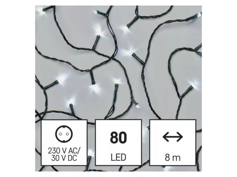 Řetěz  80LED TIMER 8m CW  D4AC02
