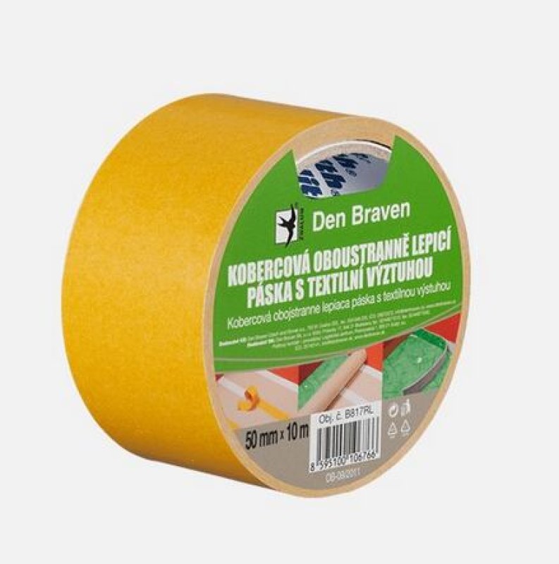 Kobercová oboustranná páska s text. vložkou 50mmx25m