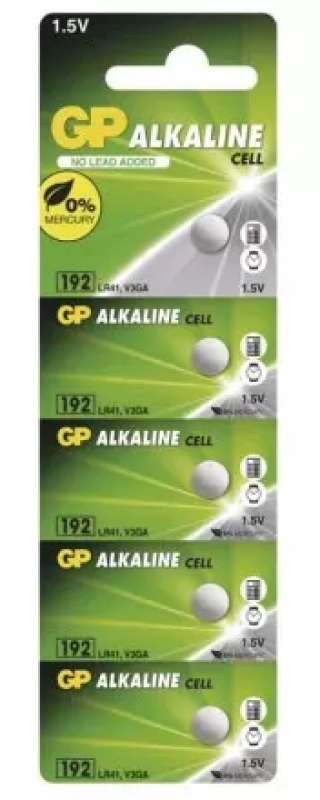 Baterie alkalická knoflíková GP 192/LR41,V3GA