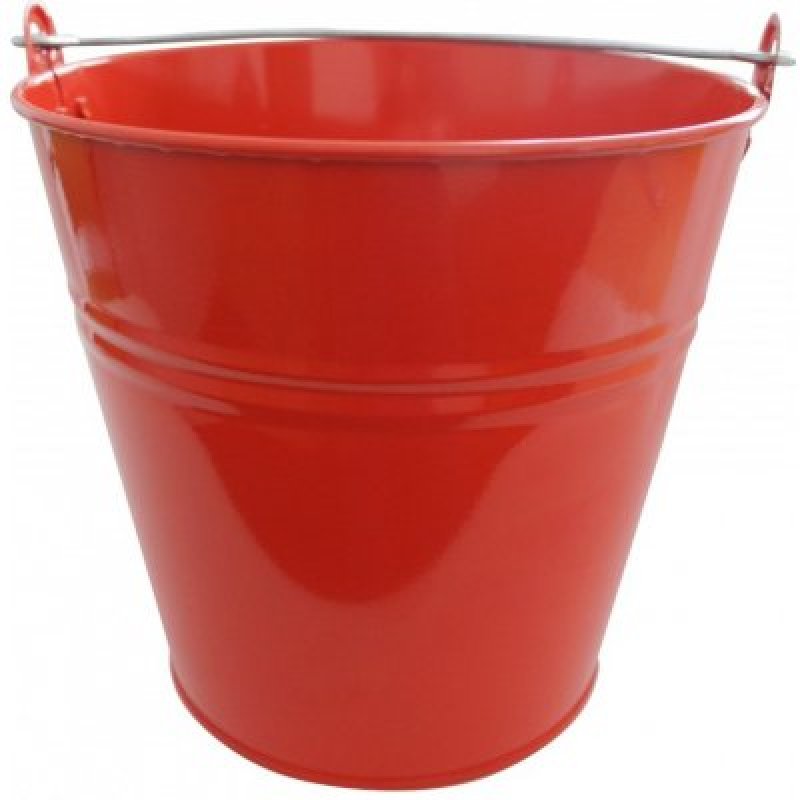 Vědro lakované - červené 7L