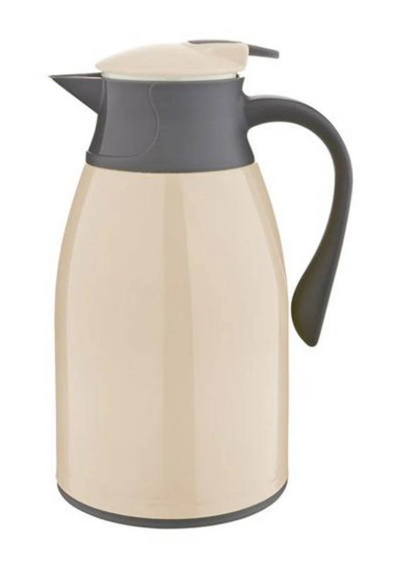 Termoska 1 l plast zel/čer/oran