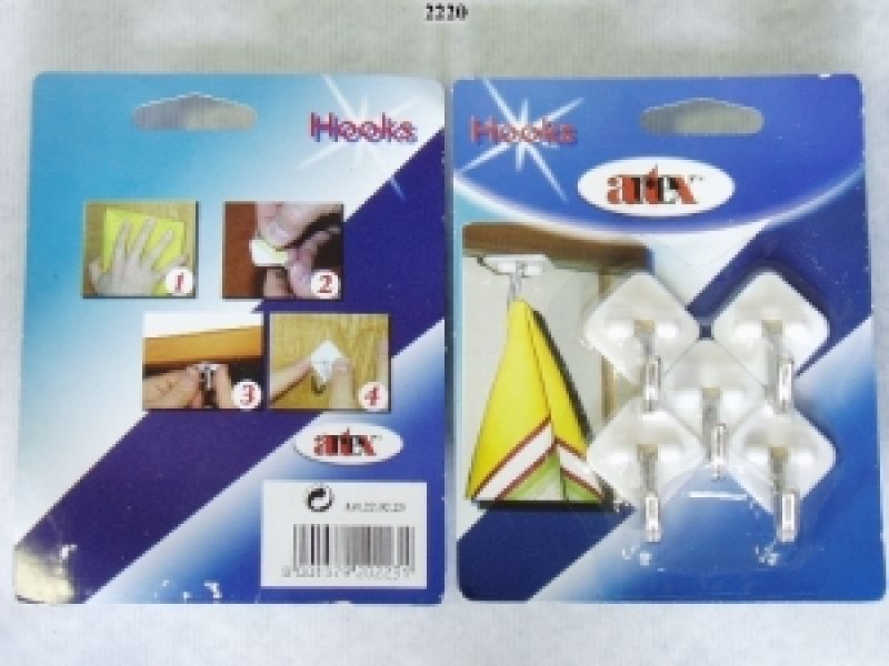 Háček výkyvný 5ks samolep.