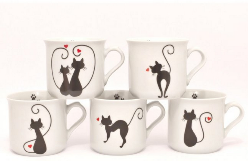 KOČKY hrnek BOBBY 465ml mix