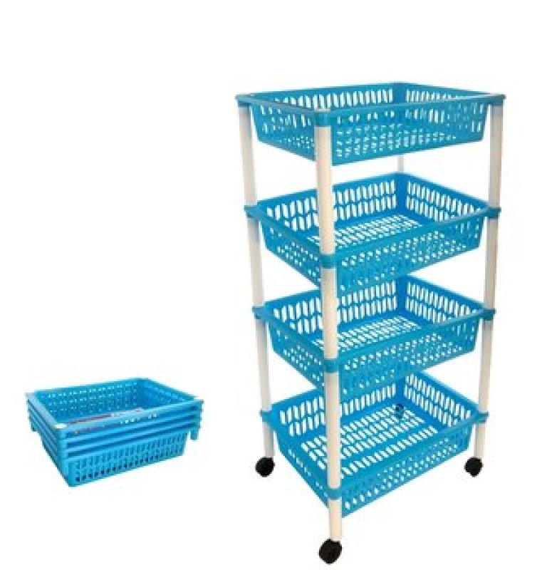 Regál 4 patra 40x30x89cm