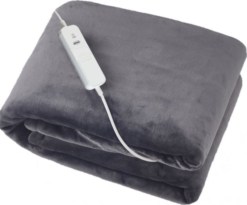 BRAVO vyhř. deka 180x130cm, šedá