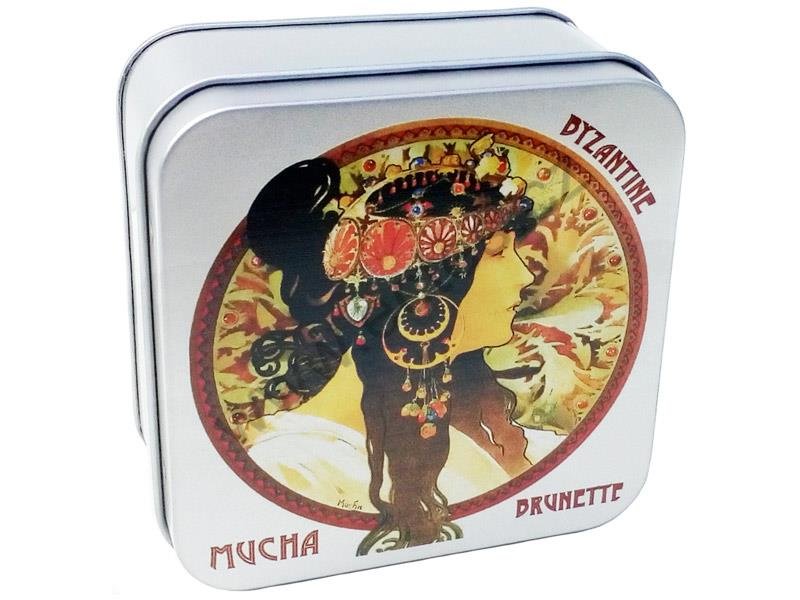 Plech.čtver.88x88cm Brunette A.Mucha