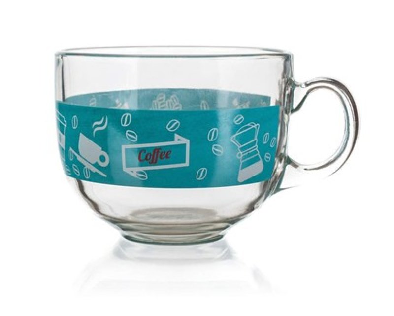Hrnek jumbo skleněný MALAGA Coffee 435 ml