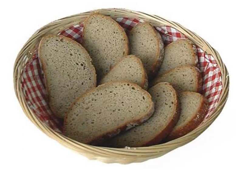 Košíček proutěný kulatý s látkou