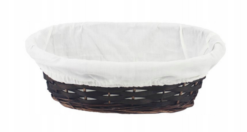 Košík na chléb malý proutí+textil