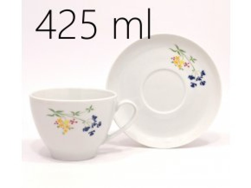 Šapo nízké Carlo 425ml kytičky 2.j.