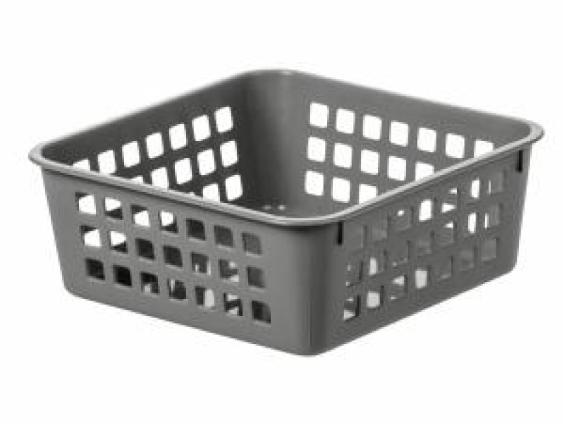 Košík 16x16x7 šedý plast
