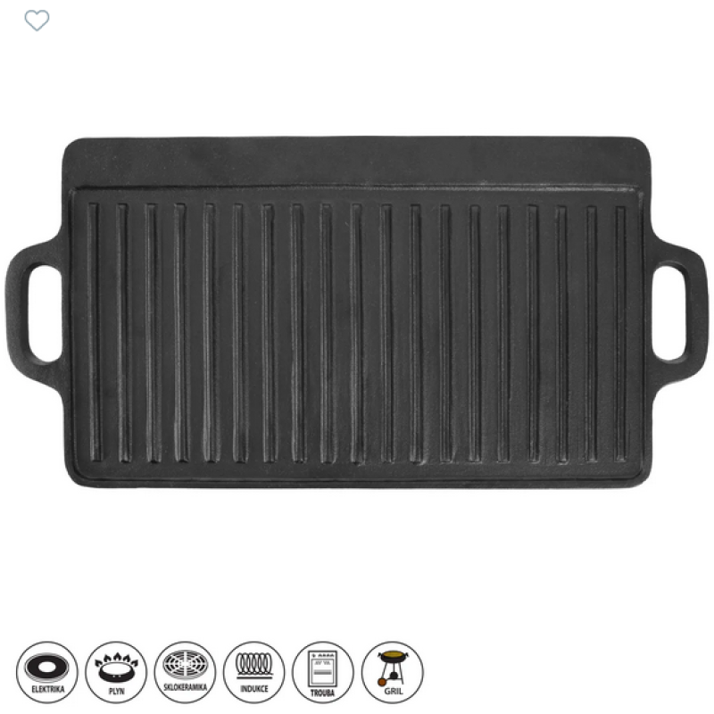 Litinová deska grilovací 45,5x23cm