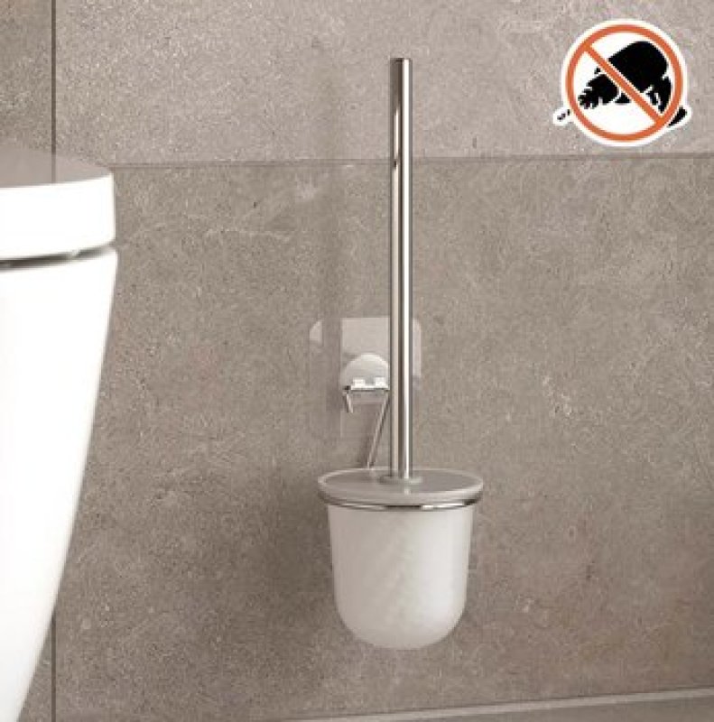 WC set závěs.světlý chrom bez vrtání