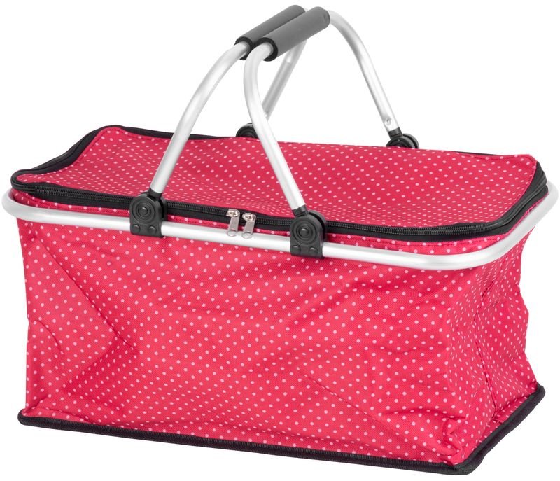 Košík nákupní - skládací, 2 uši,  červená JELA  2172566