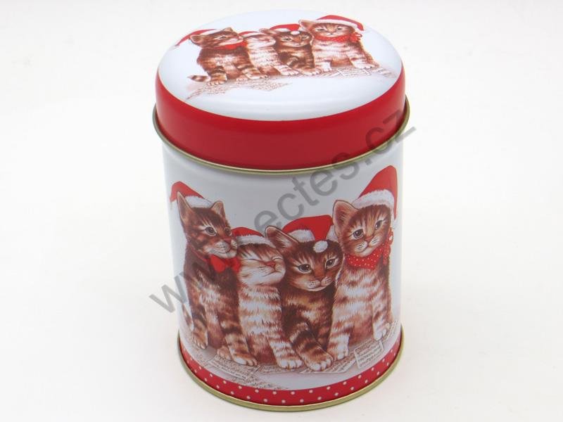 Plech.čaj kulatá 100g VÁNOČNÍ KOČKY