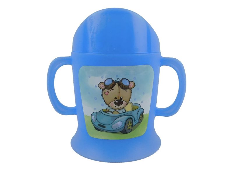 Hrníček kojen.MEDVÍDEK auto,modrý