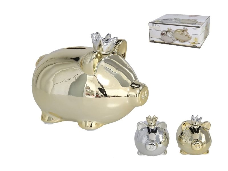 Pokladnička prasátko zlaté/stříbrné