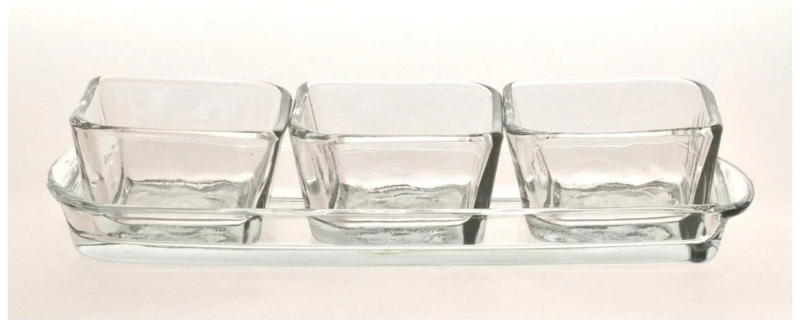 Sada misek na dip 3+1 sklo