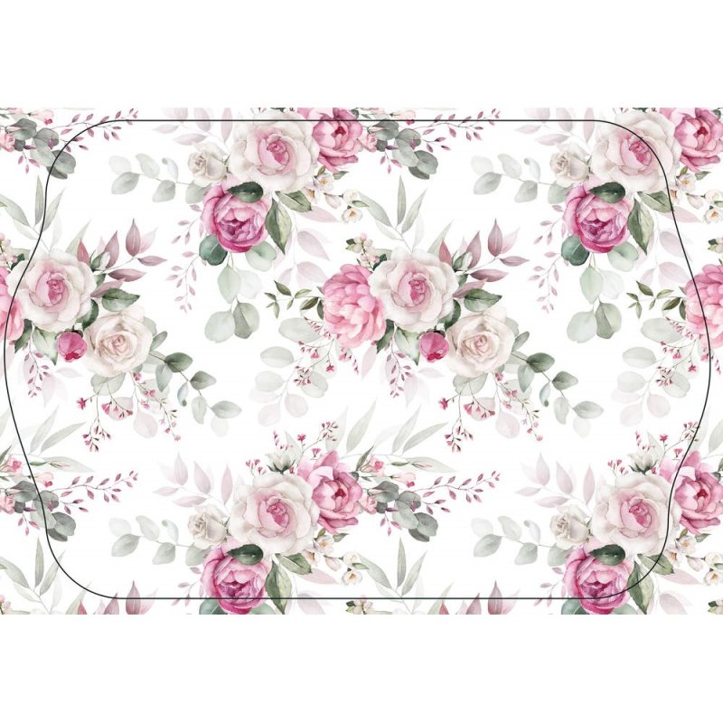 Tác melamin 21x14cm ROSE