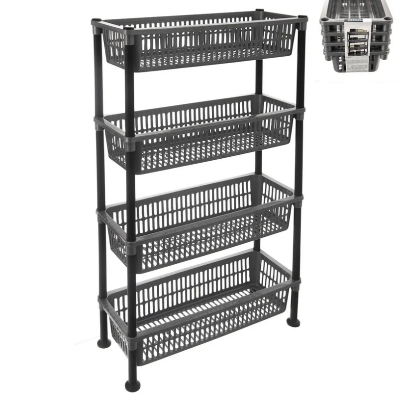 Regál 4 patra 50x19,5x82cm