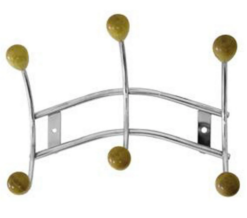 Věšák 3 háčky drát/dř. 16x23,5cm