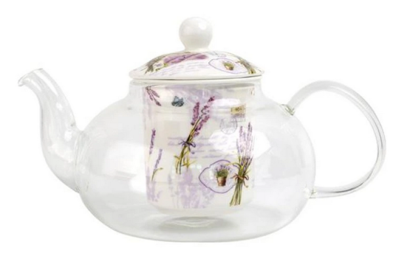 Konvice 0,6L s ker.sítkem LEVANDULE