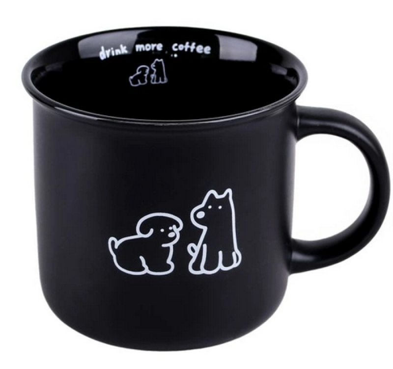 Hrnek ker. 380ml pejsek černá