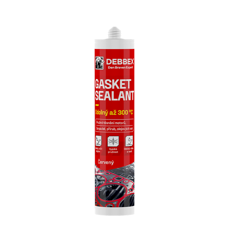 Tmel do motorů Gasket sealant červ. 280ml 30717RL  do 300st. Cel.