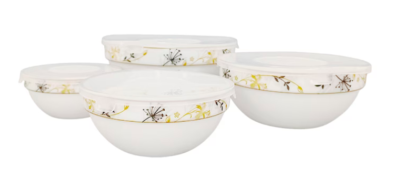 Sada misek s víčkem 4ks tvrz.sklo