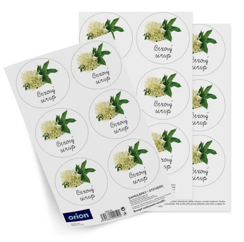 Samolepky na lahve Bezový sirup