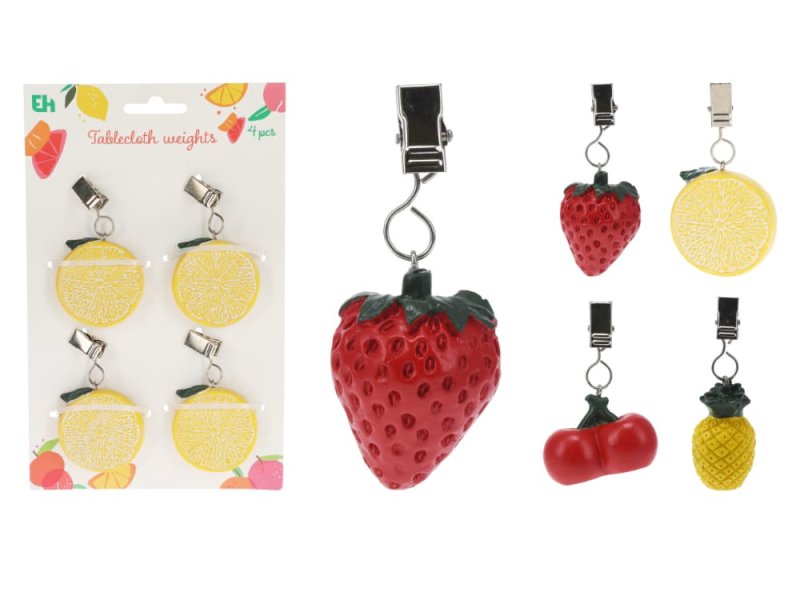 Závaží na ubrus OVOCE mix 4ks