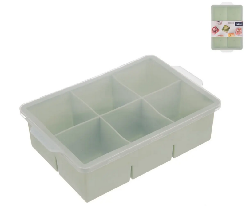 Forma na led s víč. 6 kostek zelenkavá