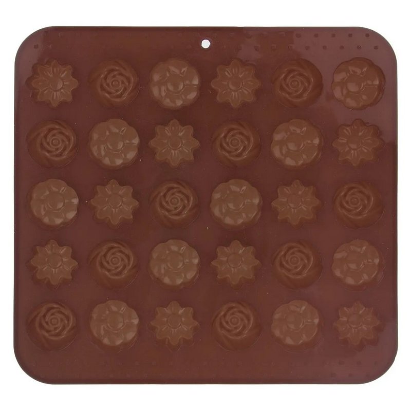 Forma silik.na čokoládu KYTIČKY 30 hnědá