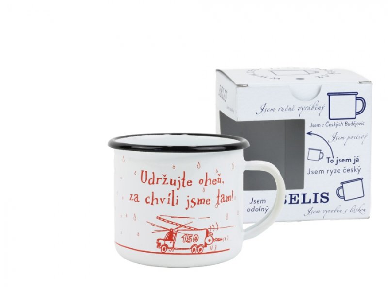 Hrnek smalt 8cm/0,35 has.oheň