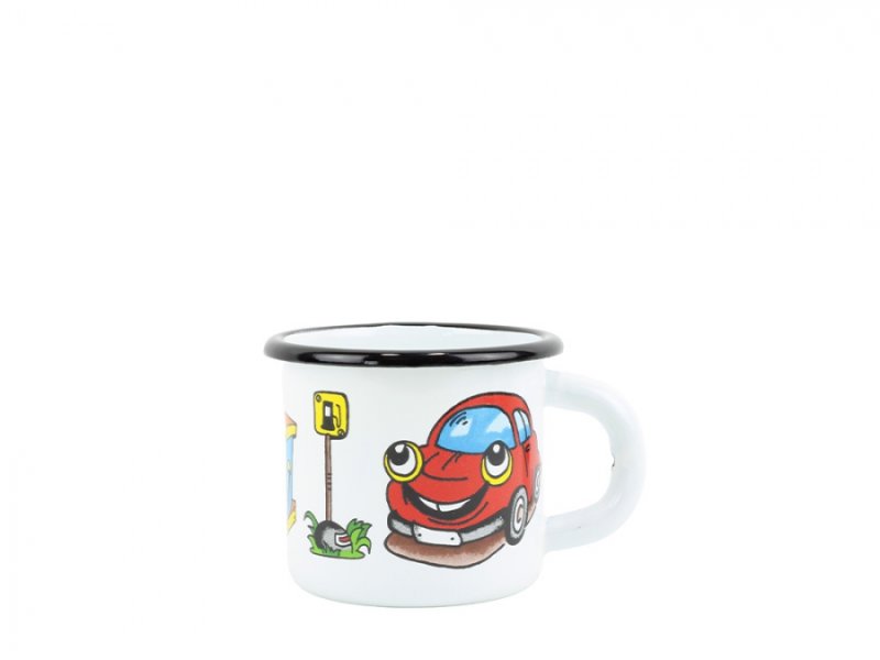 Hrnek smalt 7cm/0,25 děts.auto