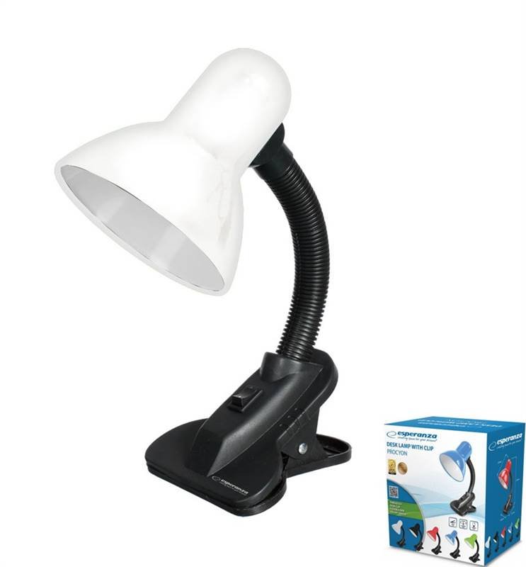 ESPERANZA ELD106W lampa s klipem bílá