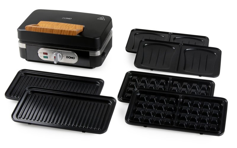 DOMO-DO9278C sedvičovač s grilem 3v1černý
