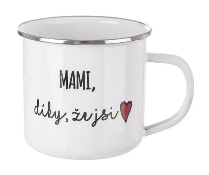 Hrnek smalt 0,5L MAMI, díky, že jsi