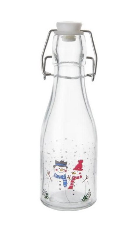 Lahev sklo klip 0,16 SNĚHULÁK