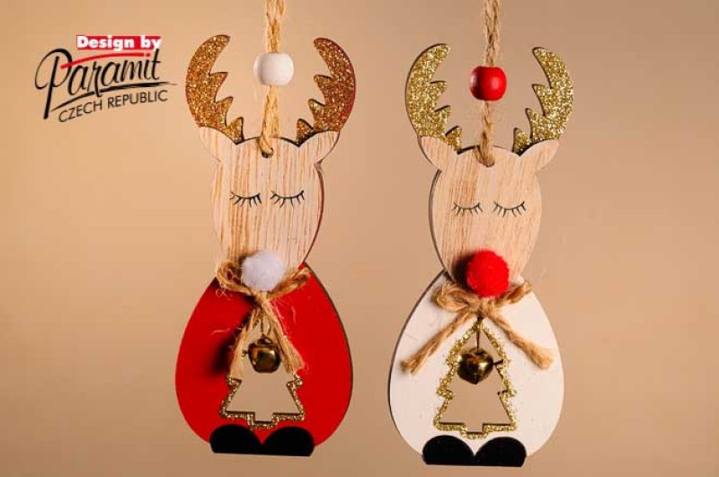 Dřevění sobíci  mix 11cm