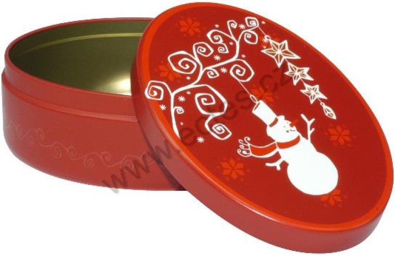 Plech.ovál.menší HAPPY SNOWMAN