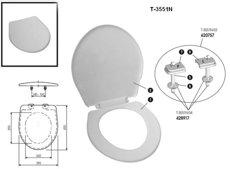 Sedátko WC T 3551 N