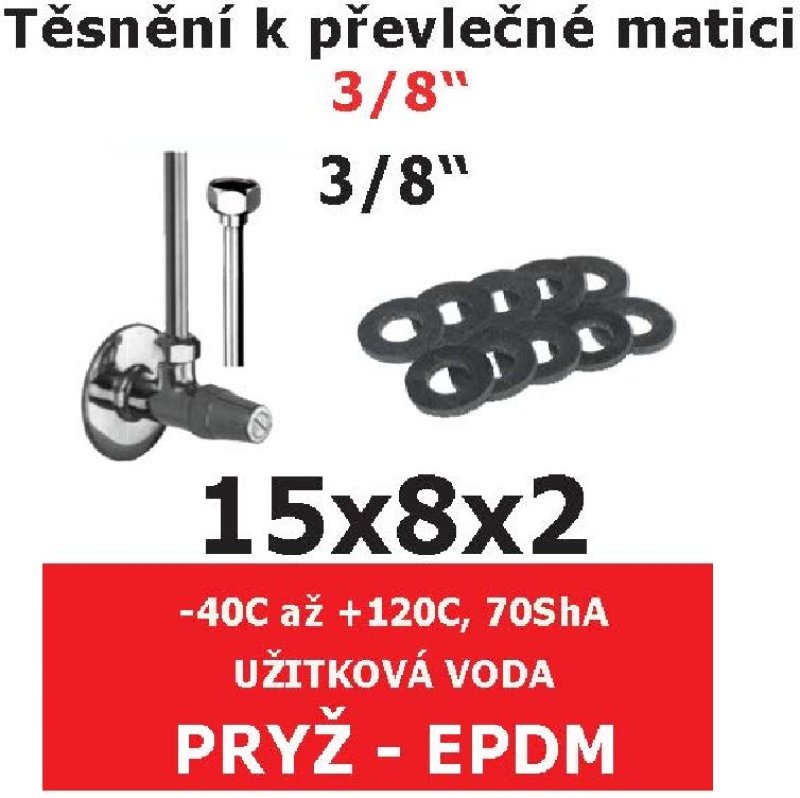 Sada těsnění, převlečná matice 3/8  F3/89