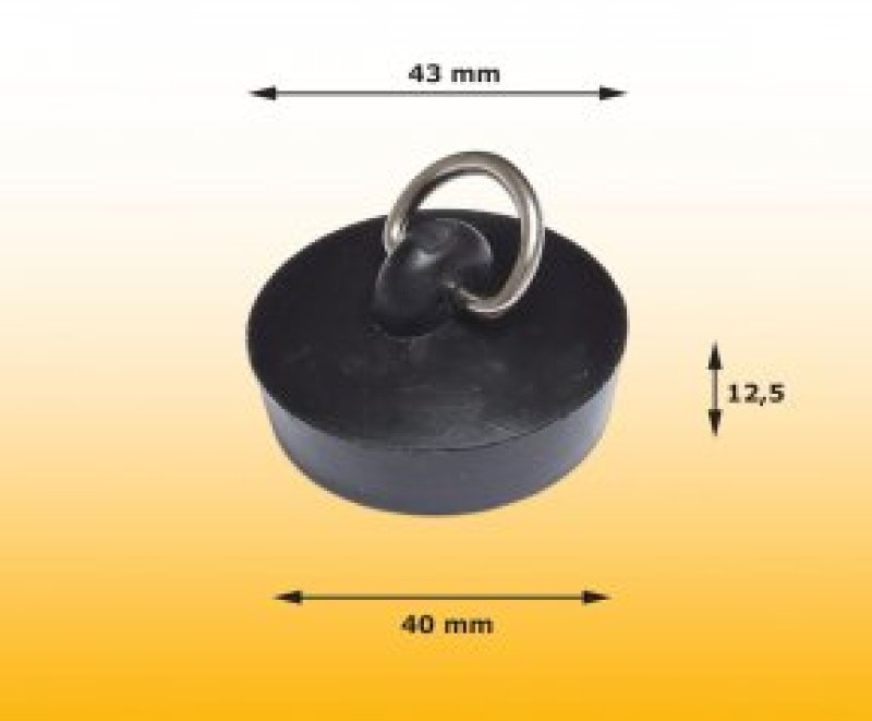 Zátka umyvadlová s půlkroužkem 43mm