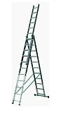 Trojdílný Žebřík EUROSTYL hliníkový 3x